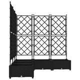 Garden Planter 5 pcs Black 120 x 120 x 125.5 cm PP 42002842