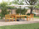 Garden Dining Set 5 pcs Brown Solid Acacia Wood 3375637
