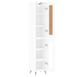 Highboard White 34.5x34x180 cm Engineered Wood 3200361