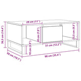Record Cabinet Artisan Oak 84.5x38x48 cm Engineered Wood 857243