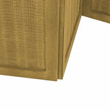 Room Divider 4 Panels Brown Solid Wood Paulownia 358820