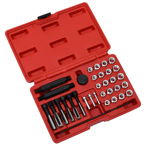 ZNTS 33 Piece Glow Plug Thread Repair Tool Set M8 M10 M12 210507