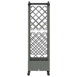 Raised Bed with Trellis and Roof Light Grey 124 x 40 x 129 cm 3423020