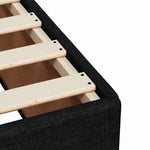 ZNTS Box Spring Bed with Mattress Black 90x200 cm Fabric 3285347