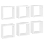 ZNTS Wall Cube Shelves 6 pcs White 30x15x30 cm 807000