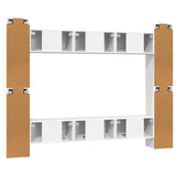 10 Piece TV Cabinet Set White Engineered Wood 3078652
