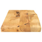 Table Top 80x30x3.8 cm Live Edge Solid Wood Rough Mango 370382