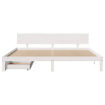 Bed Frame with Drawers without Mattress White 200x200 cm 3301993