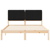 Bed Frame with Upholstered Headboard Black 160 x 200 cm 877896