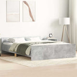 Bed Frame without Mattress Concrete Grey 135x190 cm Double 3203792
