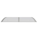 ZNTS Door Canopy Grey 150x100 cm Polycarbonate 153570