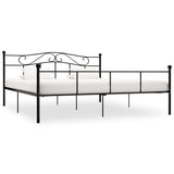 Bed Frame without Mattress Black Metal 180x200 cm 284528