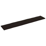 Table Top Dark Brown 220x40x cm Treated Solid Wood Live Edge 364052