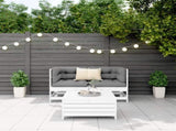 3 Piece Garden Sofa Set White Solid Wood Pine 3250753