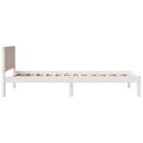 Bed Frame White 100 x 200 cm Solid Pine wood 872210