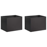 Garden Planter 2 pcs Black 40 x 30 x 30 cm Cold-rolled Steel 8005191
