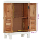 Sideboard White 55x30x90 cm Solid Wood Acacia 351612