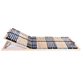 ZNTS Slatted Bed Bases without Mattress 2 pcs with 42 Slats 80x200 cm 3051428