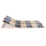 Slatted Bed Bases without Mattress 2 pcs with 42 Slats 80x200 cm 3051428