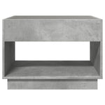 ZNTS Coffee Table with Infinity LED Concrete Grey 90x50x50 cm 847668