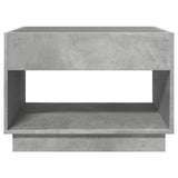 ZNTS Coffee Table with Infinity LED Concrete Grey 90x50x50 cm 847668