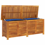 Garden Storage Box with Louver 150x50x56 cm Solid Wood Acacia 365842