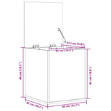 Storage Box White 40x42x46 cm Engineered Wood 840646