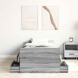 Bed Frame without Mattress Grey Sonoma 90x190 cm Single 3203815