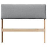 Upholstered Headboard Light Grey 90 cm Solid Pine Wood 879139