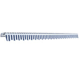 Folding Awning Manual-Operated 500 cm Blue and White 42154