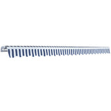 Folding Awning Manual-Operated 500 cm Blue and White 42154
