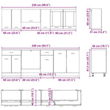 Kitchen Cabinet Set Lyon 8 pcs Smoked oak Engineered Wood 3388348