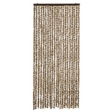 Fly Curtain Beige and Brown 90x200 cm Chenille 377388