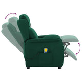 Massage Chair Dark Green 93.5 x 67.5 x 101.5 cm Fabric 348355