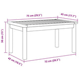 Coffee Table Oil Natural Solid Acacia Wood 4106463