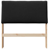 Upholstered Headboard Black 90 cm Solid Pine Wood 879306