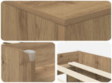 Loft Bed Frame with Cabinet 3 pcs Artisan Oak Engineered Wood 3423397