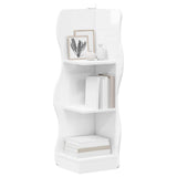 Corner Shelf High Gloss White 34 x 33 x 102 cm Engineered Wood 899940