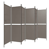 6-Panel Room Divider Anthracite 300x220 cm Fabric 350256