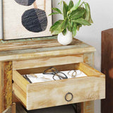 End Table with 1 Drawer 1 Door Reclaimed Wood 240950