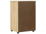 Rolling Cabinet with Drawers MOSS Clear Varnish Solid Pine wood 42032403