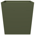 ZNTS Garden Planter Olive Green 50x50x50 cm Steel 851072