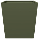 ZNTS Garden Planter Olive Green 50x50x50 cm Steel 851072