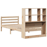 Bookcase Bed without Mattress 100x200 cm Solid Wood Pine 3322233