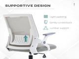 Mesh Office Chair, Desk Chair with Lumbar Support, Flip-up Armrest, Swivel Wheels, Adjustable T3398P344714