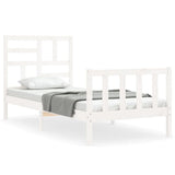 Bed Frame without Mattress White 100x200 cm Solid Wood Pine 3193067