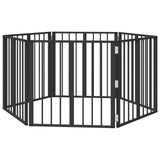 Dog Gate 6 pcs Black 60 x 60 cm Galvanised Steel 892021