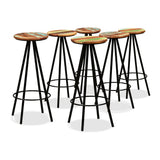Bar Set 7 Pieces Solid Acacia and Reclaimed Wood 275134