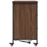 Cabinet with Charging Station Brown Oak 76 x 41 x 72 cm 859839