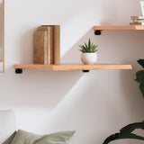 Wall Shelf Light Brown 60x60x cm Treated Solid Wood Oak 363654